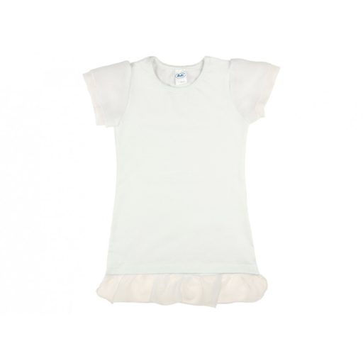 Alkalmi/ünneplő| rövid ujjú| muszlinos lányka tunika (méret: 104-152) *isk