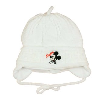   Disney Mickey bélelt| kötött baba sapka (méret: 38-40| 2-6 hónapos)