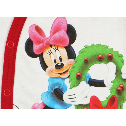 Disney Minnie belül bolyhos| hosszú ujjú rugdalózó Karácsony (méret: 56-74)