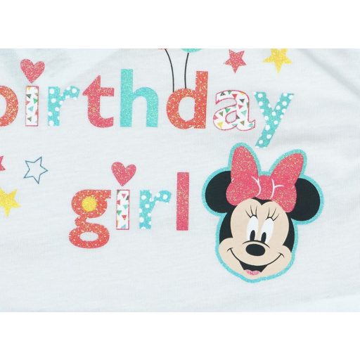 Disney Minnie birthday girl rövid ujjú kombidressz fehér