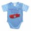 Feliratos rövid ujjú baba body