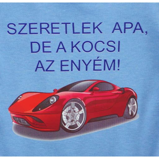 Feliratos rövid ujjú baba body