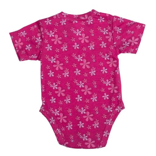 Feliratos rövid ujjú baba body