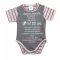 Feliratos rövid ujjú baba body