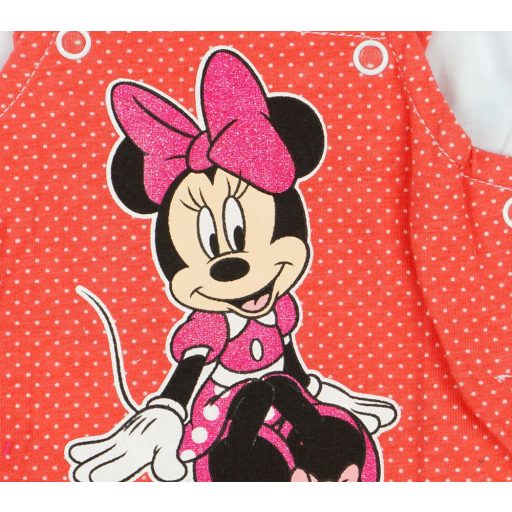 Disney Minnie 2 részes, kantáros szoknyás baba szett