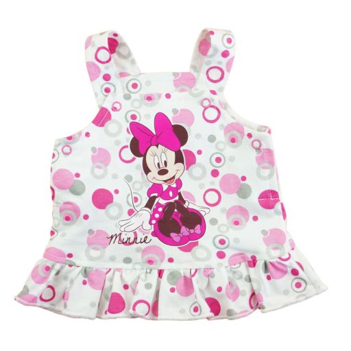 2 részes baba nyári szettt kantáros szoknyával, Minnie egér mintával