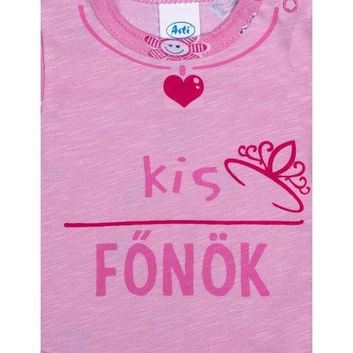 Kis főnök feliratos rövid ujjú baba body