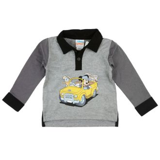 Disney Mickey egér és Donald kacsa galléros hosszú ujjú fiú póló   Disney Mickey egér és Donald kacsa galléros hosszú ujjú fiú póló