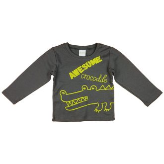 Krokodilos dombornyomott hosszú ujjú póló Krokodilos dombornyomott hosszú ujjú póló