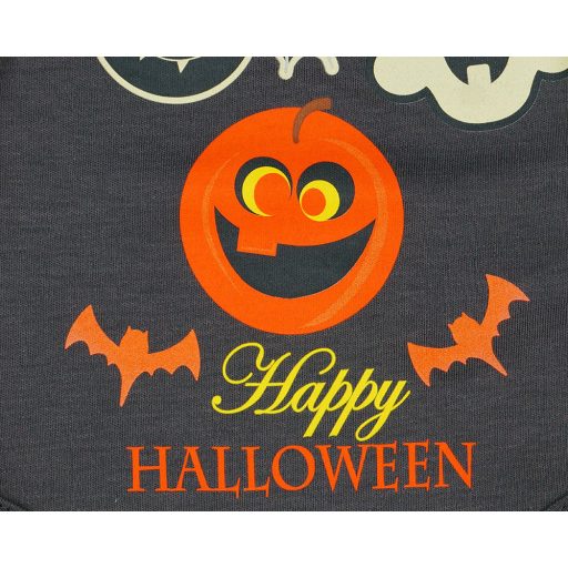Halloween hosszú ujjú baba body szürke