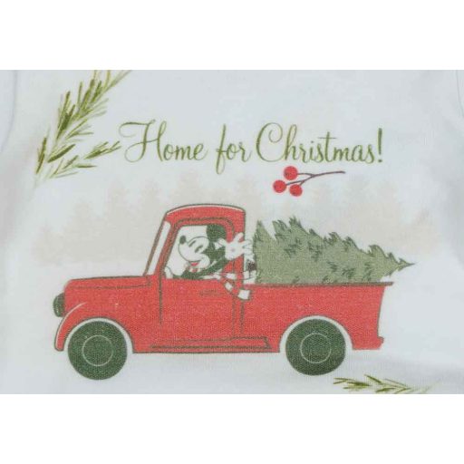 Hosszú ujjú baba body karácsonyi Mickey egér mintával