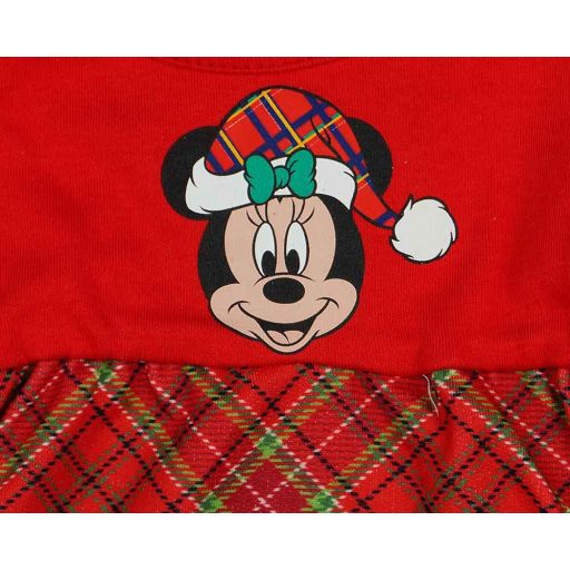 Disney Minnie karácsonyi szoknyás baba body piros