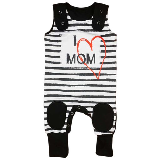 "I LOVE MY MOM" feliratos ujjatlan rugdalózó 2:1 méret