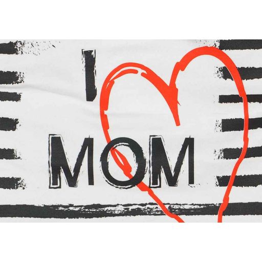 "I LOVE MY MOM" feliratos ujjatlan rugdalózó 2:1 méret