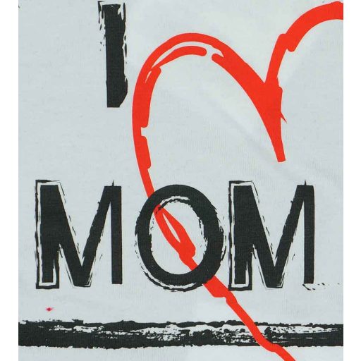 "I LOVE MY MOM" feliratos rövid ujjú baba body fekete