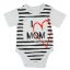 "I LOVE MY MOM" feliratos rövid ujjú baba body fehér