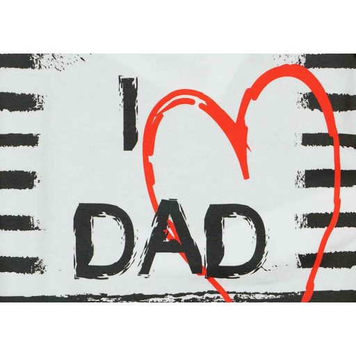 "I LOVE MY DAD" feliratos rövid ujjú baba body fekete