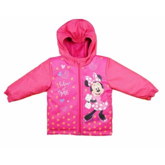   Vízlepergetős bélelt kapucnis télikabát Minnie egér mintával