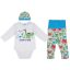 3 részes kisfiú baba szett dinós mintával