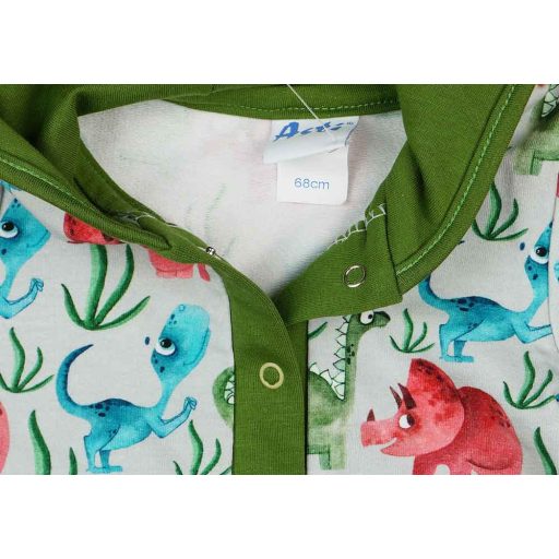 dinós kapucnis hosszú ujjú overál