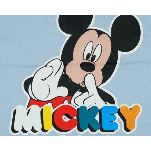 Rövid ujjú fiú póló Mickey mintával színes felirattal