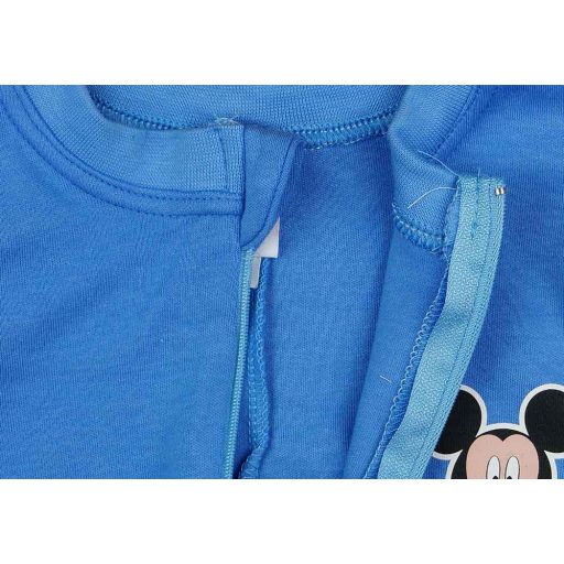 Hosszú ujjú, elöl cipzáras overálos pizsama Mickey mintával