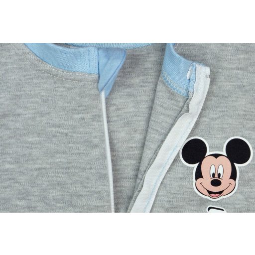 Hosszú ujjú, elöl cipzáras overálos pizsama Mickey mintával