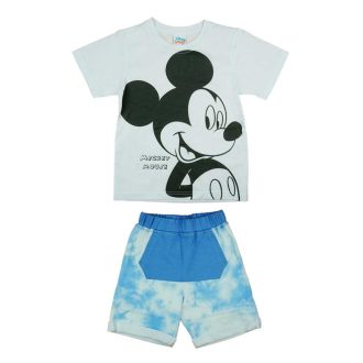   2 részes batikolt rövidnadrágos kisfiú nyári szett Mickey egér mintával