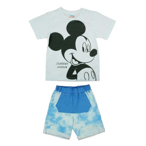 2 részes batikolt rövidnadrágos kisfiú nyári szett Mickey egér mintával