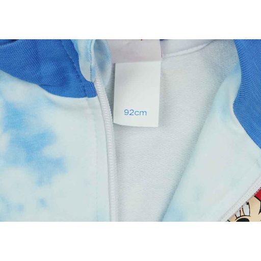 Pamut, cipzáras kisfiú kardigán batikolt anyagból Mickey egér mintával