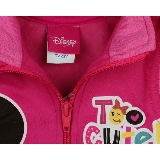 Cipzáras mellény belül bolyhos pamut anyagból, Minnie mintával