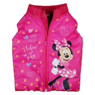   Vízlepergetős bélelt kislány mellény Minnie egér mintával