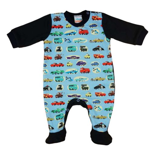 Hosszú ujjú vékony pamut baba rugdalózó Verdák mintával