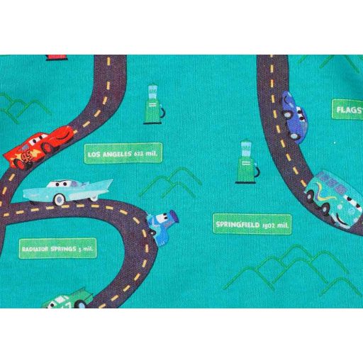 2 részes kisfiú pizsama autós mintával