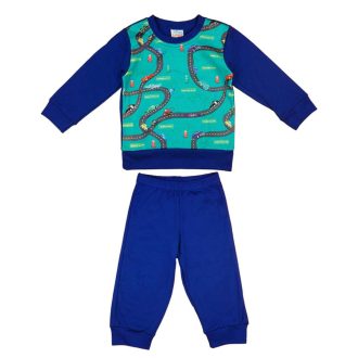2 részes kisfiú pizsama autós mintával 2 részes kisfiú pizsama autós mintával