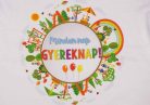 Gyereknapos rövid ujjú gyerek póló fehér