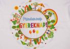 Gyereknapos rövid ujjú gyerek póló fehér