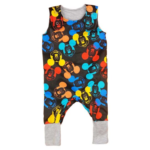 Ujjatlan rugdalózó Mickey egér mintával. 2:1 méret