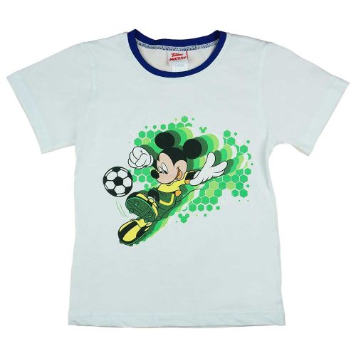 Rövid ujjú kisfiú póló focis Mickey mintával