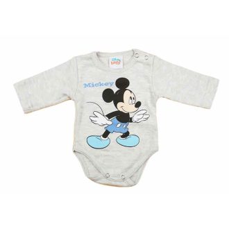 Hosszú ujjú baba body Mickey mintával
