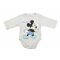 Hosszú ujjú baba body Mickey mintával