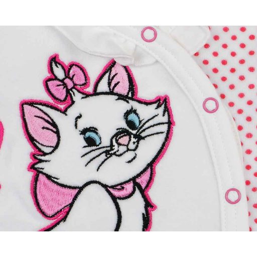 Hosszú ujjú plüss rugdalózó Marie cica mintával