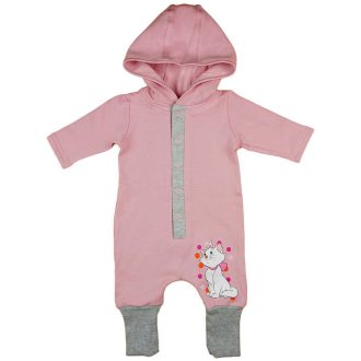 Belül bolyhos, kapucnis baba overál Marie cica mintával Belül bolyhos, kapucnis baba overál Marie cica mintával