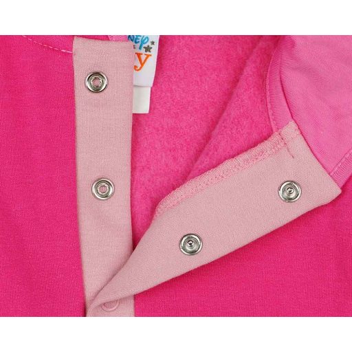 Belül bolyhos, kapucnis baba overál Marie cica mintával