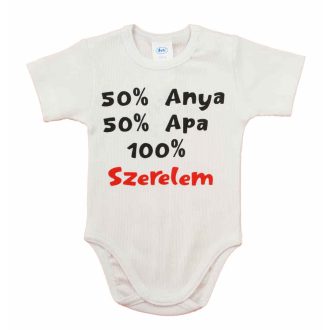 Rövid ujjú bébi kombidressz