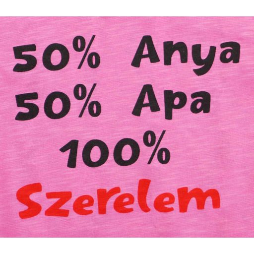 Feliratos rövid ujjú baba body