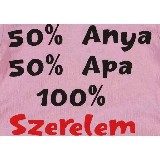 Rövid ujjú feliratos baba body