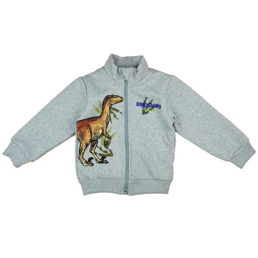 Belül bolyhos fiú szabadidő szett dinós mintával