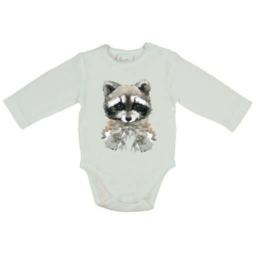 Hosszú ujjú baba body állatos mintával