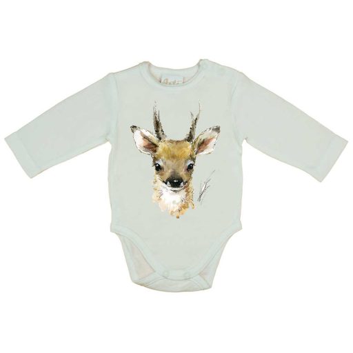 Hosszú ujjú baba body állatos mintával